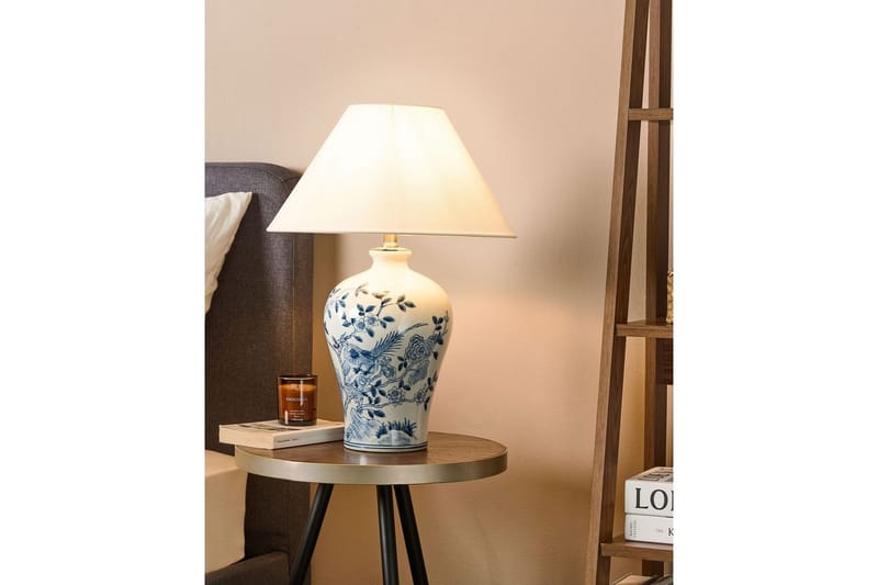 Partuk Bordslampa 55 cm E27 - Off White/Ljusblå - Belysning - Inomhusbelysning & lampor - Fönsterlampor & fönsterbelysning - Fönsterlampa på fot