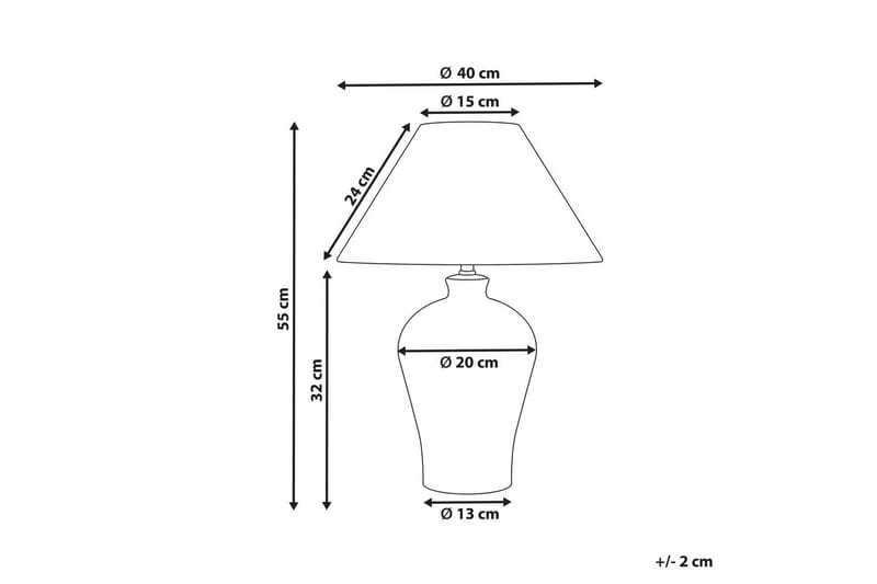 Partuk Bordslampa 55 cm E27 - Off White/Ljusblå - Belysning - Inomhusbelysning & lampor - Fönsterlampor & fönsterbelysning - Fönsterlampa på fot
