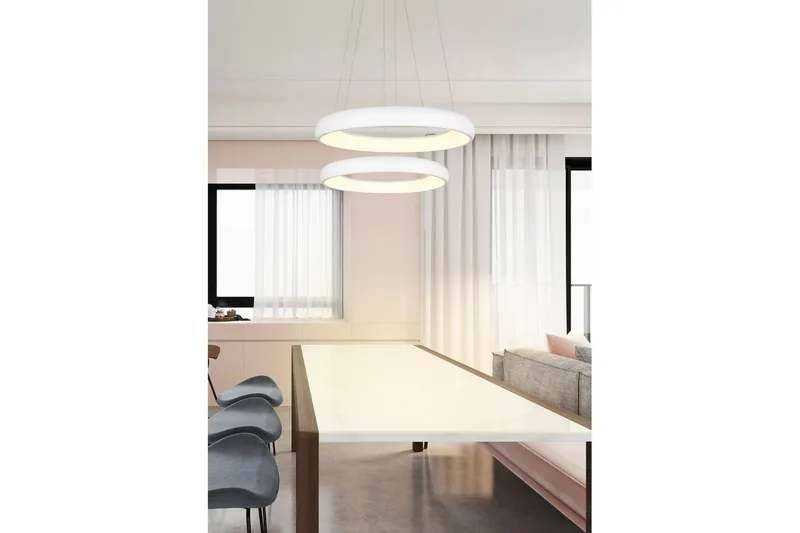 Pendel TRIO Cardona 47 cm, Mattvit - 47 cm, Mattvit - Belysning - Inomhusbelysning & lampor - Fönsterlampor & fönsterbelysning - Fönsterlampa hängande