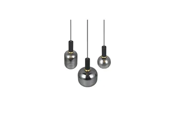 Pendel TRIO Diva 3-del, Mattsvart/kromad - 3-del, Mattsvart/kromad - Belysning - Inomhusbelysning & lampor - Fönsterlampor & f önsterbelysning - Fönsterlampa hängande
