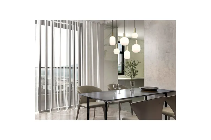 Pendel TRIO Diva 6-del, Mattmässing/vit - 6-del, Mattmässing/vit - Belysning - Inomhusbelysning & lampor - Fönsterlampor & fönsterbelysning - Fönsterlampa hängande