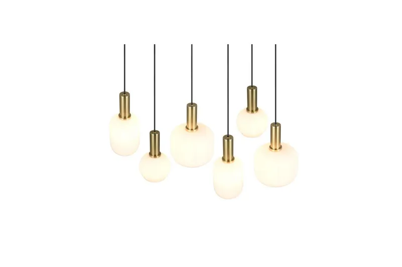 Pendel TRIO Diva 6-del, Mattmässing/vit - 6-del, Mattmässing/vit - Belysning - Inomhusbelysning & lampor - Fönsterlampor & fönsterbelysning - Fönsterlampa hängande