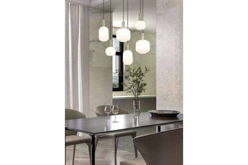 Pendel TRIO Diva 6-del, Mattmässing/vit - 6-del, Mattmässing/vit - Belysning - Inomhusbelysning & lampor - Fönsterlampor & fönsterbelysning - Fönsterlampa hängande