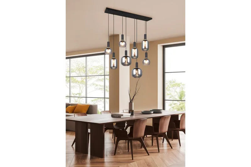 Pendel TRIO Diva 6-del, Mattsvart/kromad - 6-del, Mattsvart/kromad - Belysning - Inomhusbelysning & lampor - Fönsterlampor & fönsterbelysning - Fönsterlampa hängande