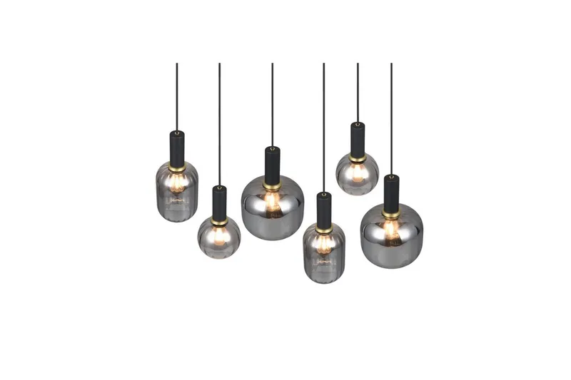 Pendel TRIO Diva 6-del, Mattsvart/kromad - 6-del, Mattsvart/kromad - Belysning - Inomhusbelysning & lampor - Fönsterlampor & fönsterbelysning - Fönsterlampa hängande