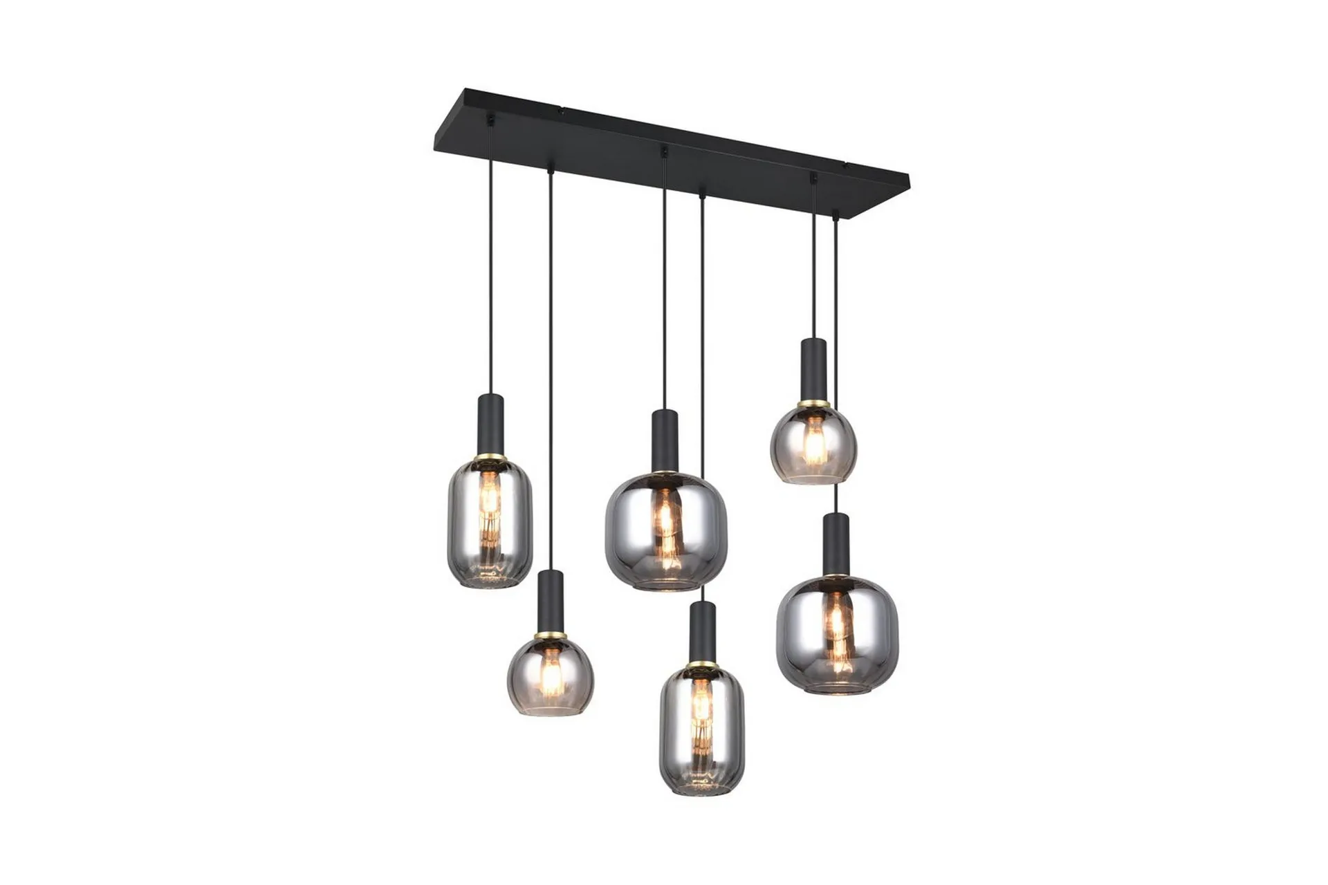 Pendel TRIO Diva 6-del, Mattsvart/kromad - 6-del, Mattsvart/kromad