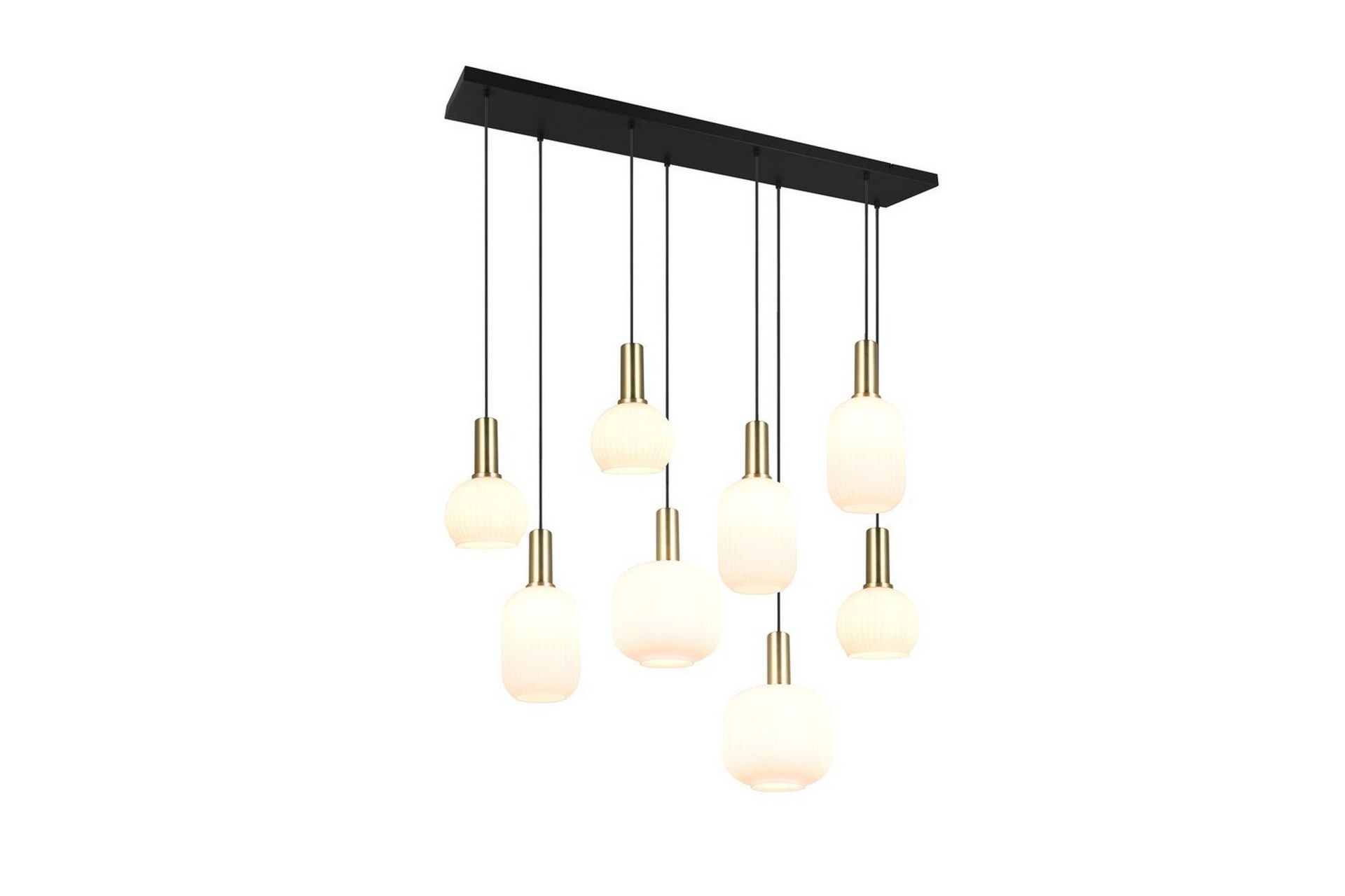 Pendel TRIO Diva 8-del, Mattmässing/vit - 8-del, Mattmässing/vit