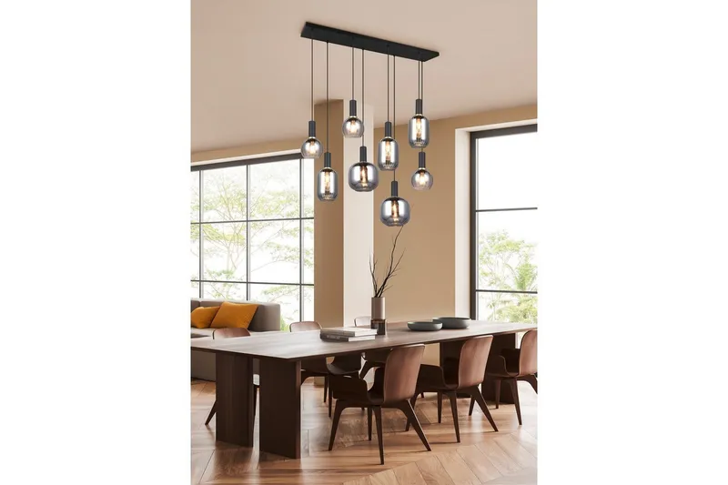 Pendel TRIO Diva 8-del, Mattsvart/kromad - 8-del, Mattsvart/kromad - Belysning - Inomhusbelysning & lampor - Fönsterlampor & fönsterbelysning - Fönsterlampa hängande