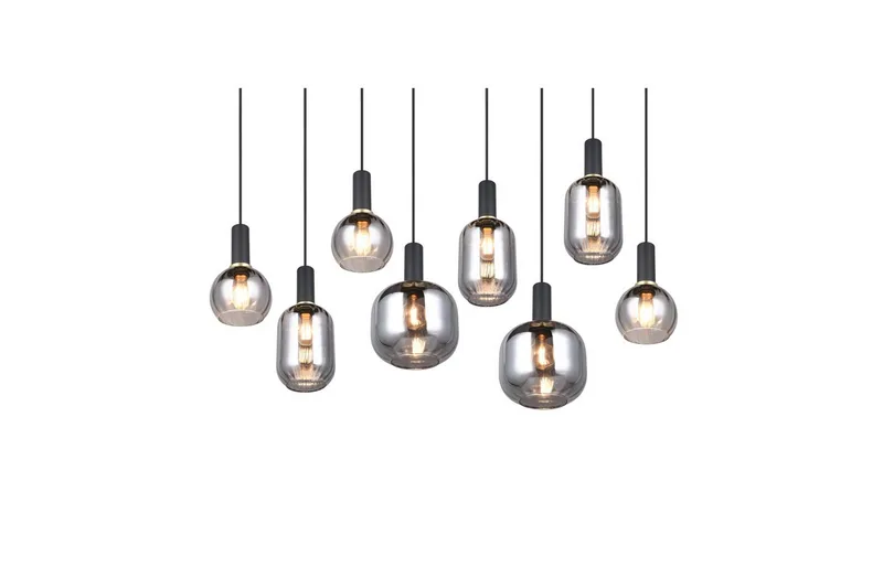 Pendel TRIO Diva 8-del, Mattsvart/kromad - 8-del, Mattsvart/kromad - Belysning - Inomhusbelysning & lampor - Fönsterlampor & fönsterbelysning - Fönsterlampa hängande