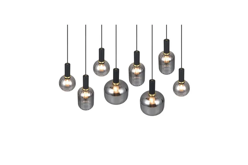 Pendel TRIO Diva 8-del, Mattsvart/kromad - 8-del, Mattsvart/kromad - Belysning - Inomhusbelysning & lampor - Fönsterlampor & fönsterbelysning - Fönsterlampa hängande