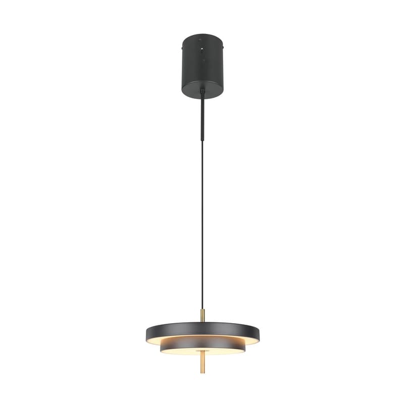 Pendel TRIO Keaton, 1 lampa 40 cm, Mattsvart/Mässing