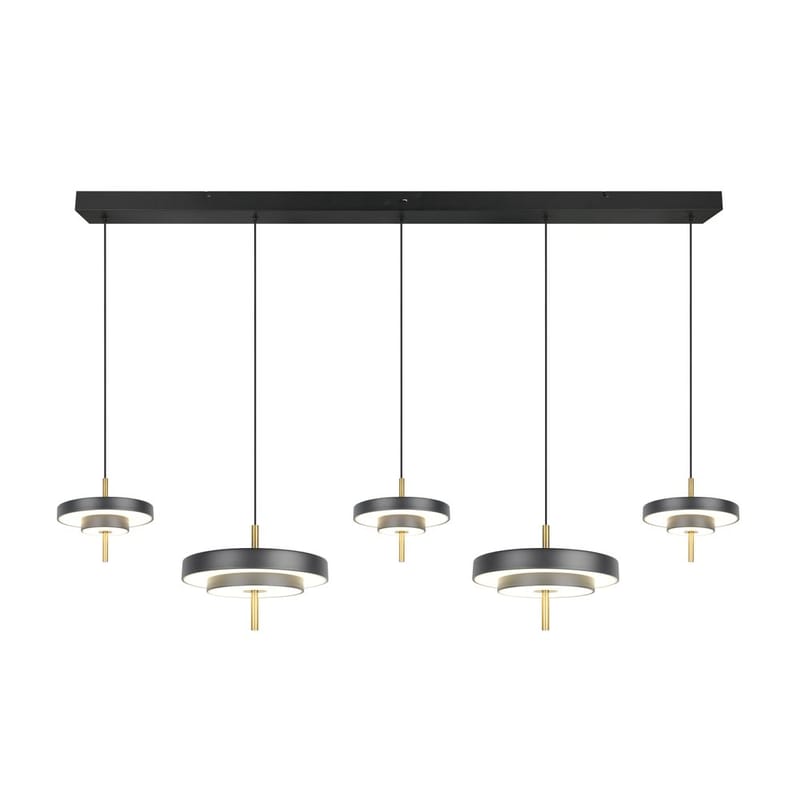 Pendel TRIO Keaton - 5 lampor, Mattsvart/Mässing - Belysning - Inomhusbelysning & lampor - Fönsterlampor & fönsterbelysning - Fönsterlampa hängande