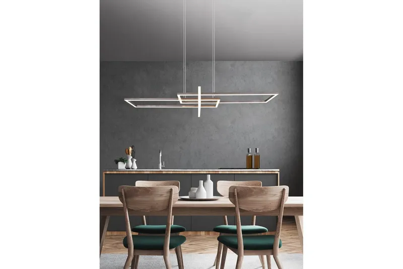 Pendel TRIO Salinas Borstad stål - Borstad stål - Belysning - Inomhusbelysning & lampor - Fönsterlampor & fönsterbelysning - Fönsterlampa hängande