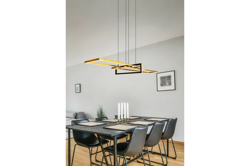 Pendel TRIO Salinas Mattmässing/mattsvart - Mattmässing/mattsvart - Belysning - Inomhusbelysning & lampor - Fönsterlampor & fönsterbelysning - Fönsterlampa hängande