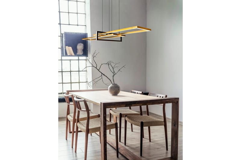 Pendel TRIO Salinas Mattmässing/mattsvart - Mattmässing/mattsvart - Belysning - Inomhusbelysning & lampor - Fönsterlampor & fönsterbelysning - Fönsterlampa hängande