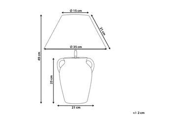 Ponze Bordslampa 49 cm E27 - Grå - Belysning - Inomhusbelysning & lampor - Fönsterlampor & fönsterbelysning - Fönsterlampa på fot