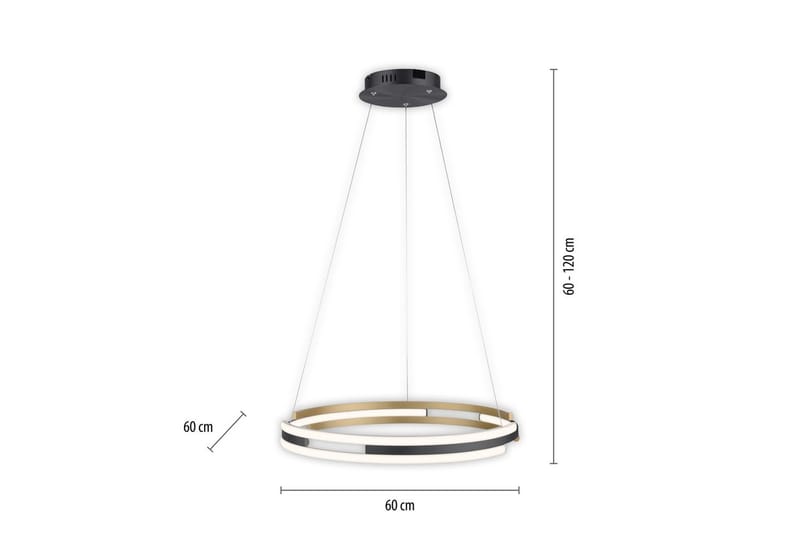 Q-Beluga Paul Neuhaus Taklampa - Brass - Belysning - Inomhusbelysning & lampor - Fönsterlampor & fönsterbelysning - Fönsterlampa hängande