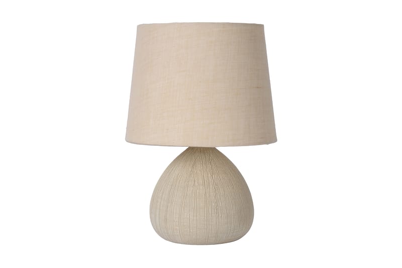 RAMZI Bordslampa 19 cm Rund Benvit - Bordslampor & bordsbelysning - Sängbordslampa - Fönsterlampa på fot - Sovrumslampa