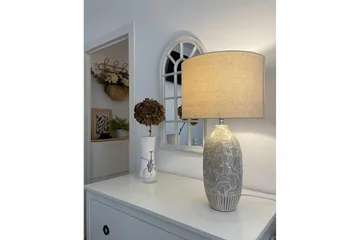 Salza Bordslampa 57 cm E27 - Beige - Belysning - Inomhusbelysning & lampor - Fönsterlampor & fönsterbelysning - Fönsterlampa på fot