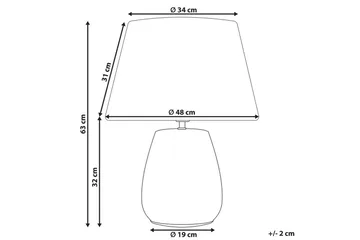 Spargi Bordslampa 63 cm E27 - Flerfärgad - Belysning - Inomhusbelysning & lampor - Fönsterlampor & fönsterbelysning - Fönsterlampa på fot