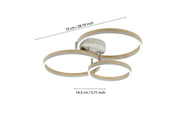 Takbelysning Eglo Cadinaro Grå/Trä Rund - Belysning - Inomhusbelysning & lampor - Fönsterlampor & fönsterbelysning - Fönsterlampa hängande