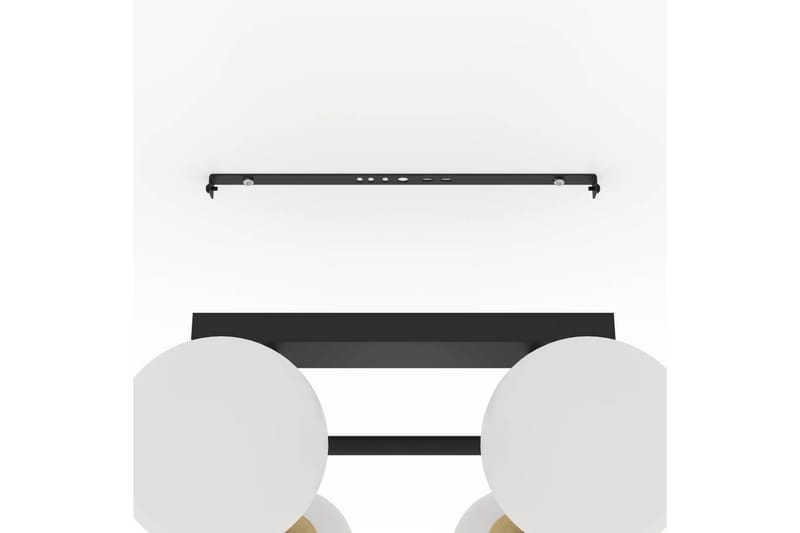 Takbelysning Eglo Paz Opalvit/Svart Mässing med 6 Lampor - Belysning - Inomhusbelysning & lampor - Fönsterlampor & fönsterbelysning - Fönsterlampa hängande