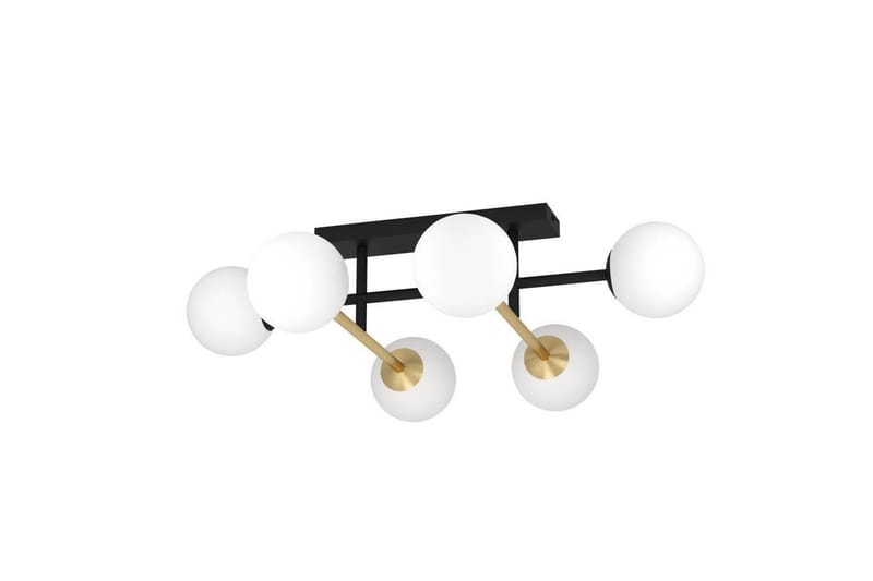 Takbelysning Eglo Paz Opalvit/Svart Mässing med 6 Lampor - Belysning - Inomhusbelysning & lampor - Fönsterlampor & fönsterbelysning - Fönsterlampa hängande