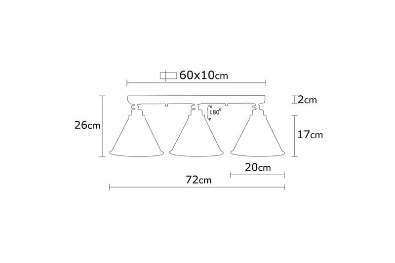 Taklampa Adrim Tri Vintage - Brun - Belysning - Inomhusbelysning & lampor - Fönsterlampor & fönsterbelysning - Fönsterlampa hängande