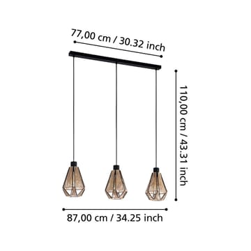Taklampa Adwickle med 3 Lampor - 14,5 cm - Belysning - Inomhusbelysning & lampor - Fönsterlampor & fönsterbelysning - Fönsterlampa hängande