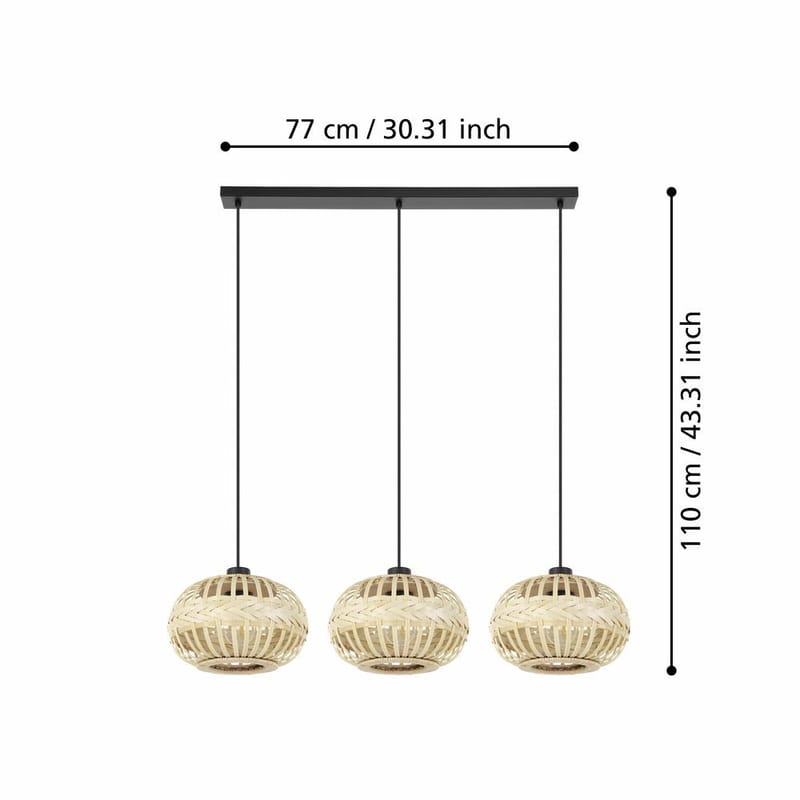 Taklampa Amsfield med 3 Lampor - 26 cm - Belysning - Inomhusbelysning & lampor - Fönsterlampor & fönsterbelysning - Fönsterlampa hängande