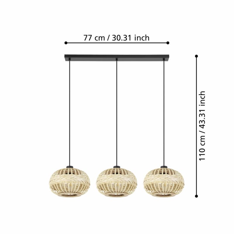 Taklampa Amsfield med 3 Lampor - 26 cm - Belysning - Inomhusbelysning & lampor - Fönsterlampor & fönsterbelysning - Fönsterlampa hängande