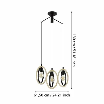 Taklampa Basildon - 61,5 cm - Belysning - Inomhusbelysning & lampor - Fönsterlampor & fönsterbelysning - Fönsterlampa hängande