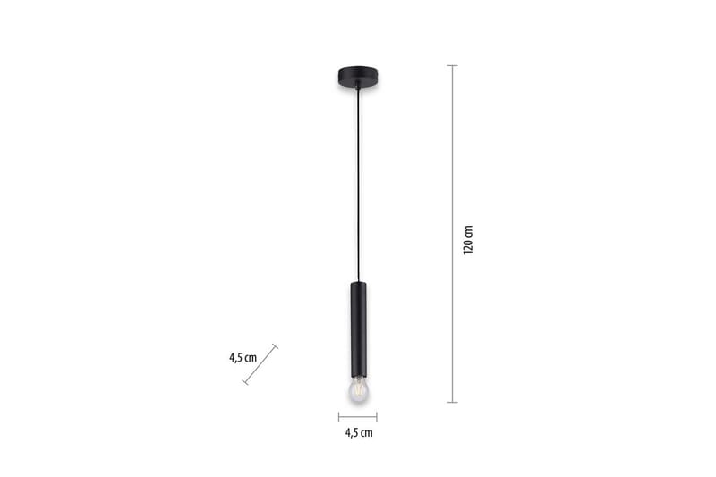 Taklampa Bruna - 9x120x9 cm, Svart - Belysning - Inomhusbelysning & lampor - Fönsterlampor & fönsterbelysning - Fönsterlampa hängande