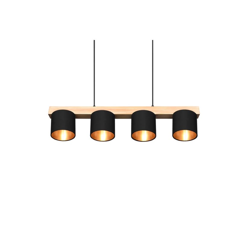 Taklampa Cameron - Svart/trä - Belysning - Inomhusbelysning & lampor - Fönsterlampor & fönsterbelysning - Fönsterlampa hängande