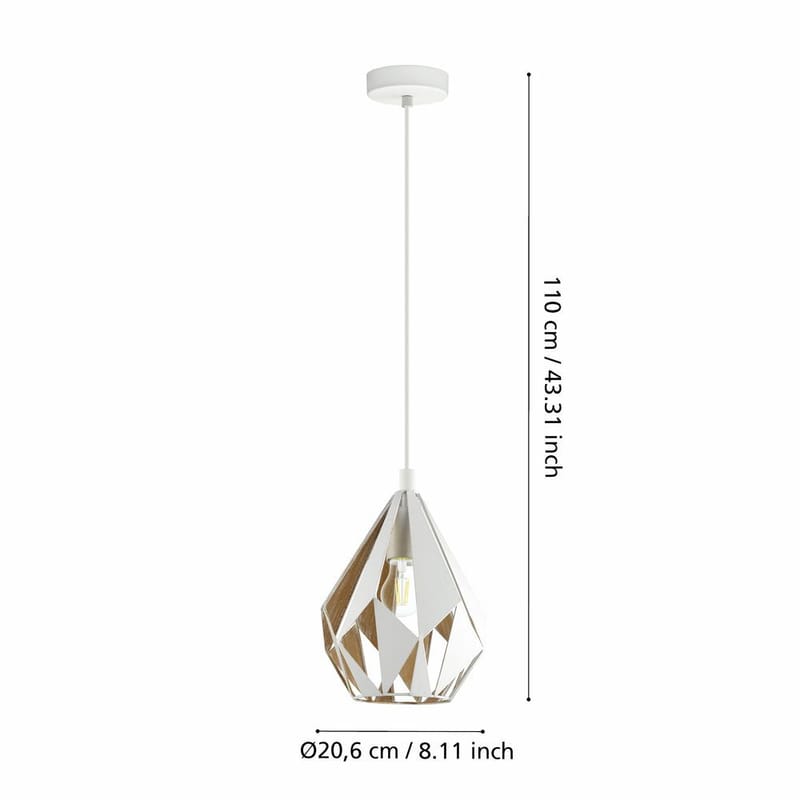 Taklampa Carlton - 20,5 cm - Belysning - Inomhusbelysning & lampor - Fönsterlampor & fönsterbelysning - Fönsterlampa hängande