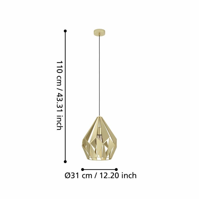 Taklampa Carlton - Guld - Belysning - Inomhusbelysning & lampor - Fönsterlampor & fönsterbelysning - Fönsterlampa hängande