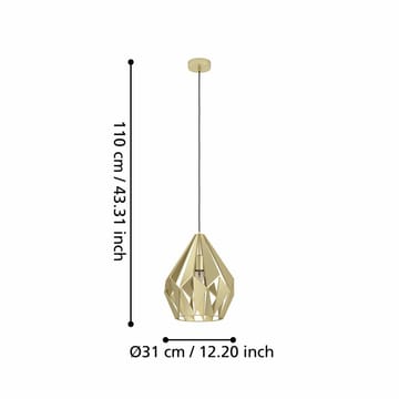Taklampa Carlton - Guld - Belysning - Inomhusbelysning & lampor - Fönsterlampor & fönsterbelysning - Fönsterlampa hängande