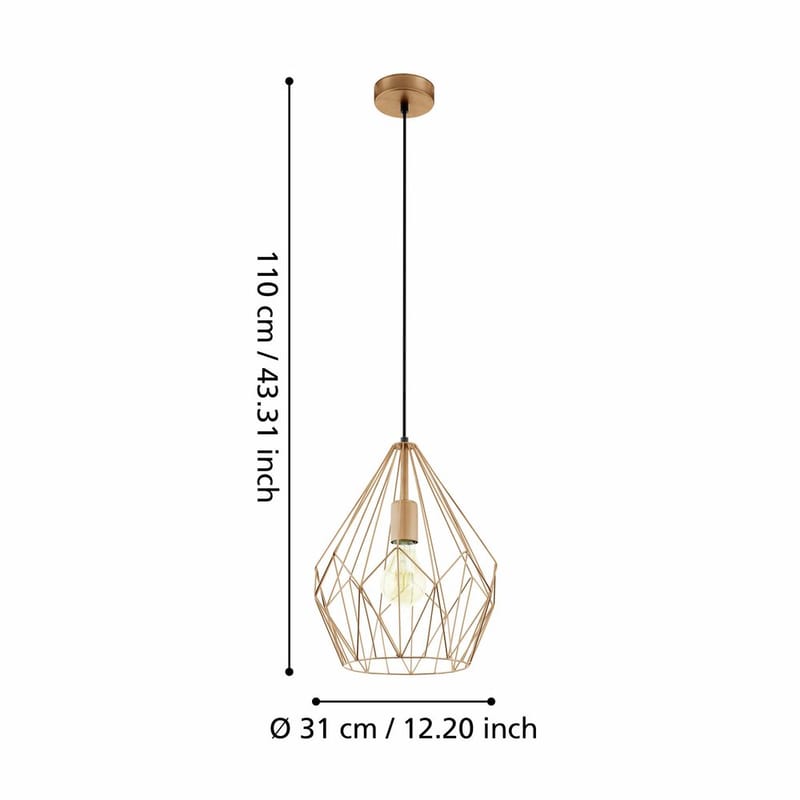 Taklampa Carlton - Koppar - Belysning - Inomhusbelysning & lampor - Fönsterlampor & fönsterbelysning - Fönsterlampa hängande