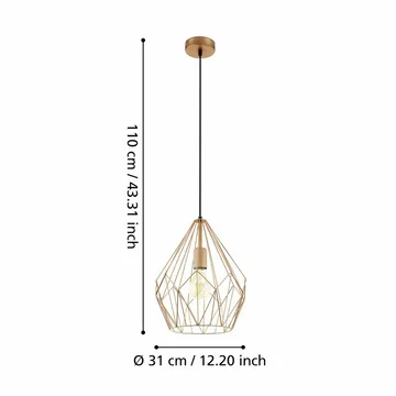 Taklampa Carlton - Koppar - Belysning - Inomhusbelysning & lampor - Fönsterlampor & fönsterbelysning - Fönsterlampa hängande