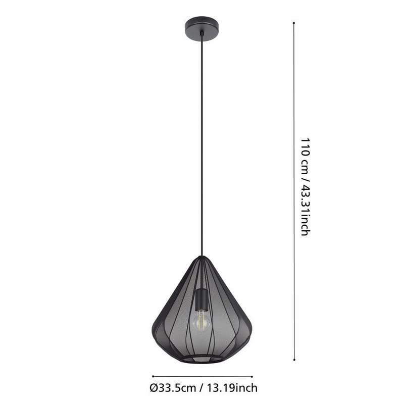 Taklampa Dolwen - Svart, 335 mm - Belysning - Inomhusbelysning & lampor - Fönsterlampor & fönsterbelysning - Fönsterlampa hängande