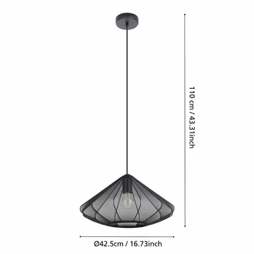 Taklampa Dolwen - Svart, 425 mm - Belysning - Inomhusbelysning & lampor - Fönsterlampor & fönsterbelysning - Fönsterlampa hängande