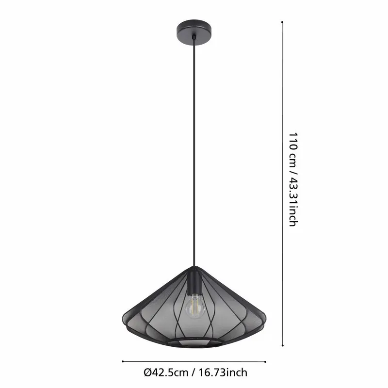 Taklampa Dolwen - Svart, 425 mm - Belysning - Inomhusbelysning & lampor - Fönsterlampor & fönsterbelysning - Fönsterlampa hängande