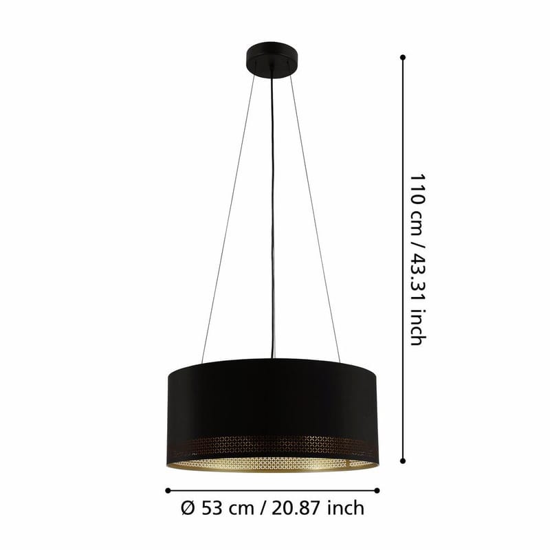 Taklampa Esteperra med 3 lampor - 53 cm - Belysning - Inomhusbelysning & lampor - Fönsterlampor & fönsterbelysning - Fönsterlampa hängande
