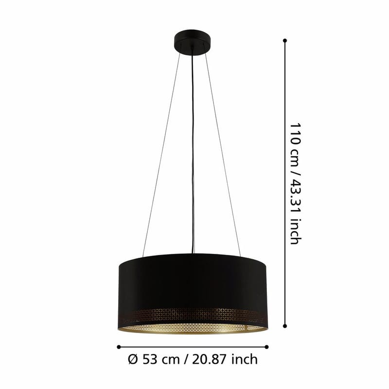 Taklampa Esteperra med 3 lampor - 53 cm - Belysning - Inomhusbelysning & lampor - Fönsterlampor & fönsterbelysning - Fönsterlampa hängande