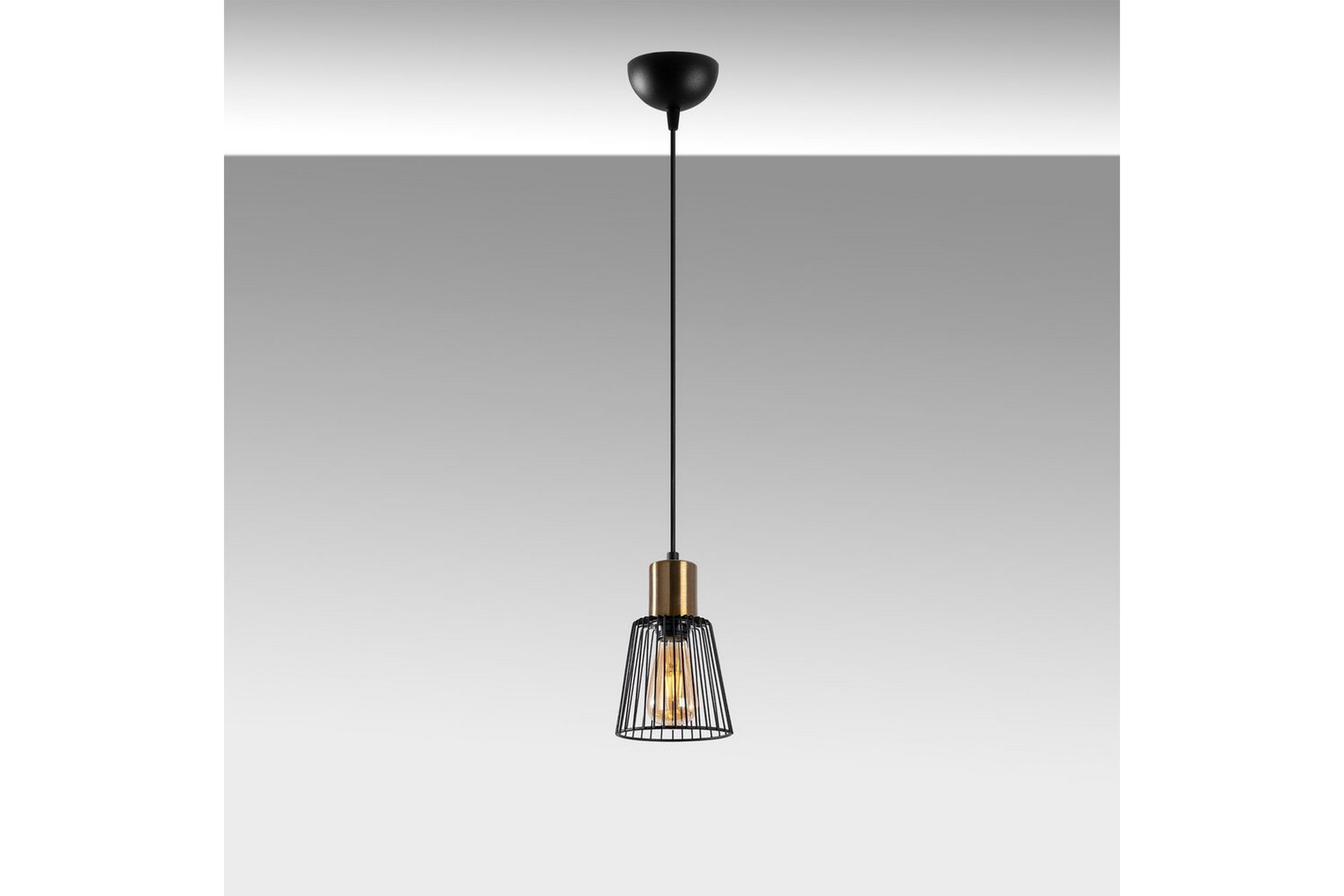 Taklampa Gullistel Svart / Antik - Svart/Multifärgad