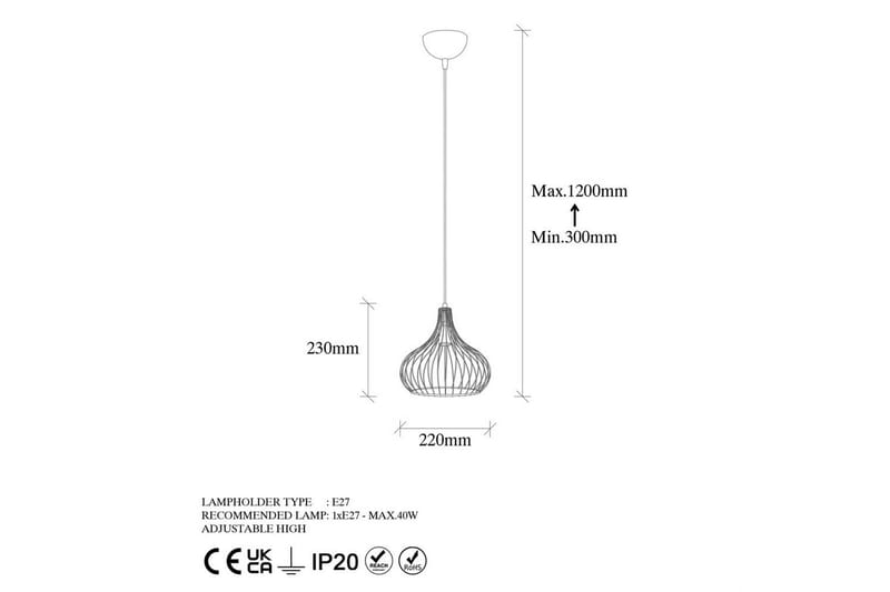 Taklampa Kiron Glansig Rany - Glansig Rany - Belysning - Inomhusbelysning & lampor - Fönsterlampor & fönsterbelysning - Fönsterlampa hängande