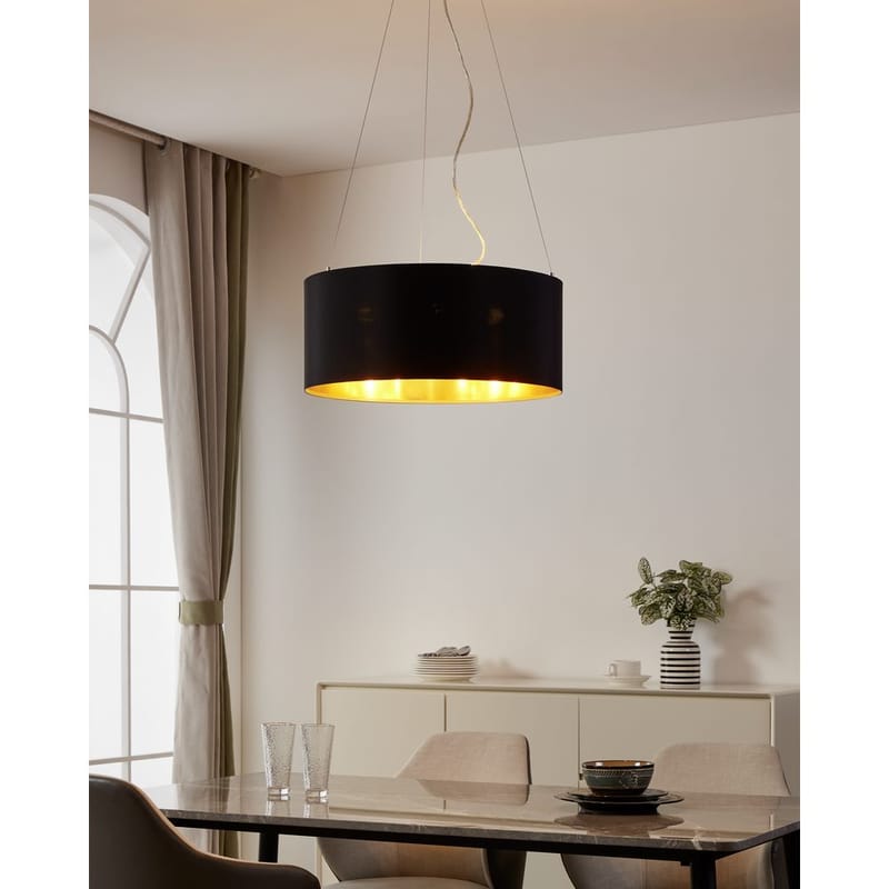 Taklampa Maserlo med 3 lampor - Matt nickel/svart - Belysning - Inomhusbelysning & lampor - Fönsterlampor & fönsterbelysning - Fönsterlampa hängande