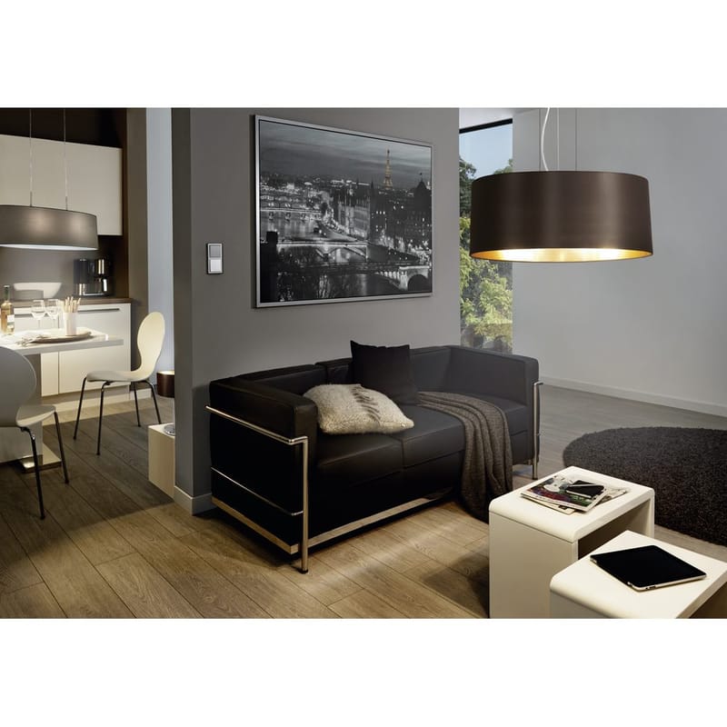 Taklampa Maserlo med 3 lampor - Matt nickel/svart - Belysning - Inomhusbelysning & lampor - Fönsterlampor & fönsterbelysning - Fönsterlampa hängande