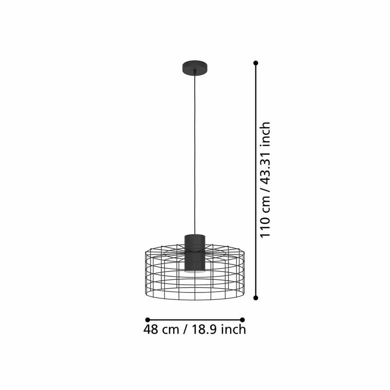 Taklampa Milligan - 480 mm - Belysning - Inomhusbelysning & lampor - Fönsterlampor & fönsterbelysning - Fönsterlampa hängande