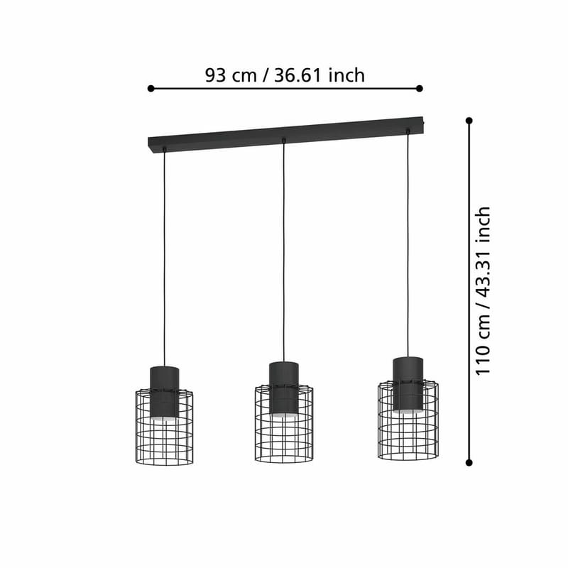 Taklampa Milligan med 3 lampor - 20 cm - Belysning - Inomhusbelysning & lampor - Fönsterlampor & fönsterbelysning - Fönsterlampa hängande